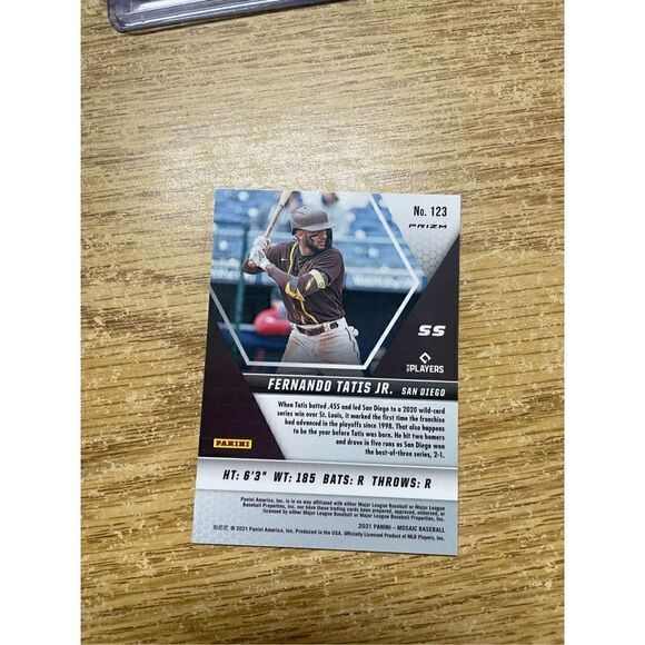 2021 Fernando tatis jr panini mosaic #123 blue great condition - Picture 4 of 4